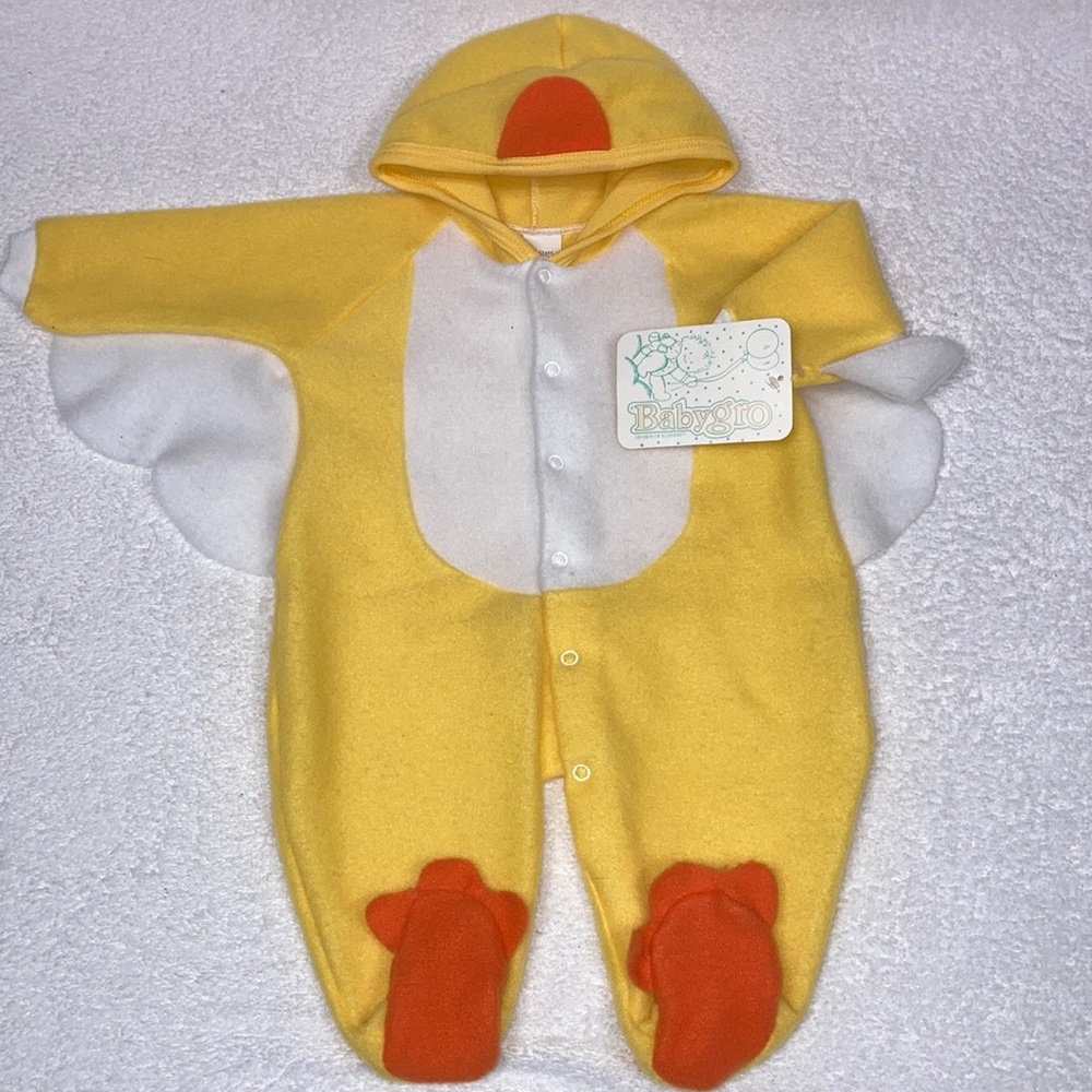 NWT vintage kleinerts yellow duck costume medium 12-17 lbs